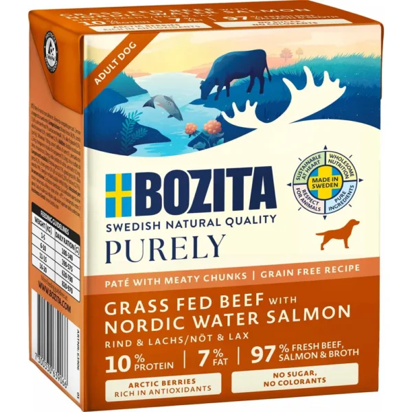 Bozita Dog Purely Patè Adult Dog Beef/salmon 370g
