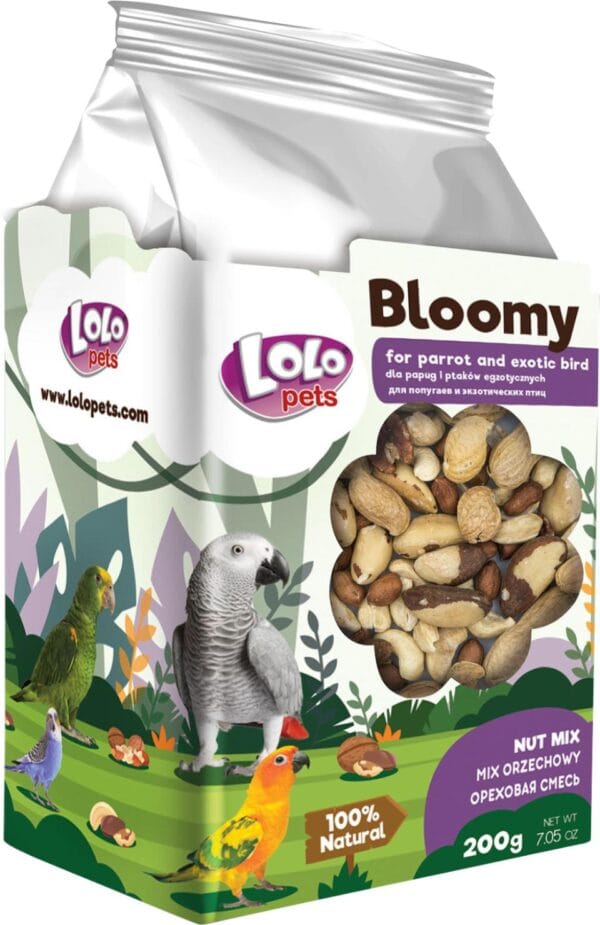 LoloPets Bloomy Nøttemiks til fugl 200g