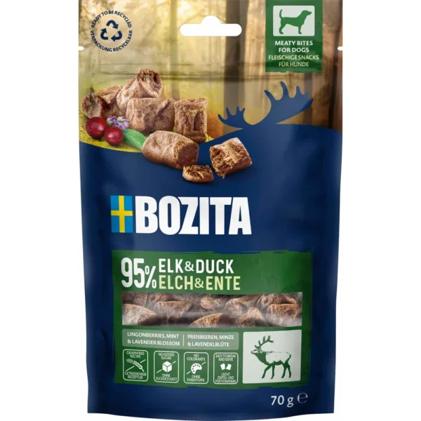 Bozita Snacks Meatybites Elk & duck 70g