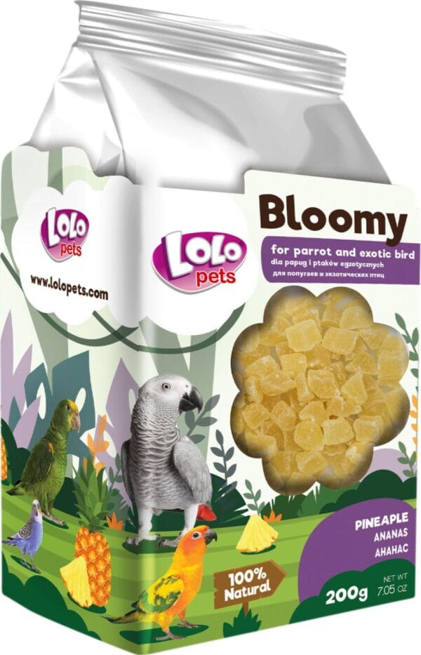LoloPets Bloomy Tørket Ananas 200g