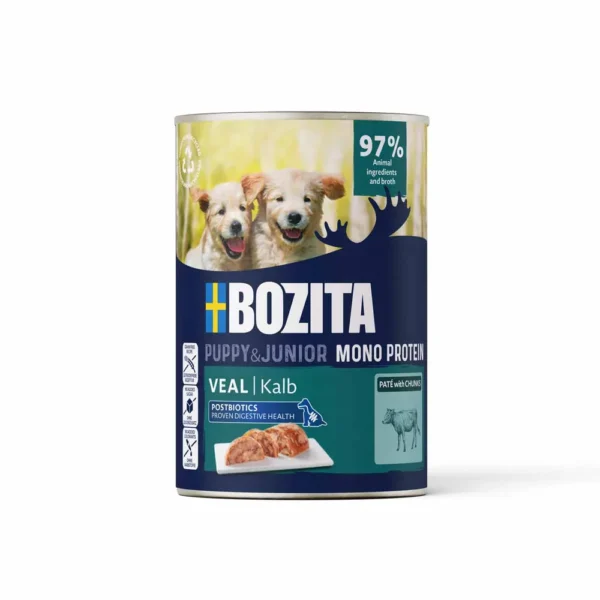 Bozita Dog Monoprotein Veal Patè w/chunks 400g
