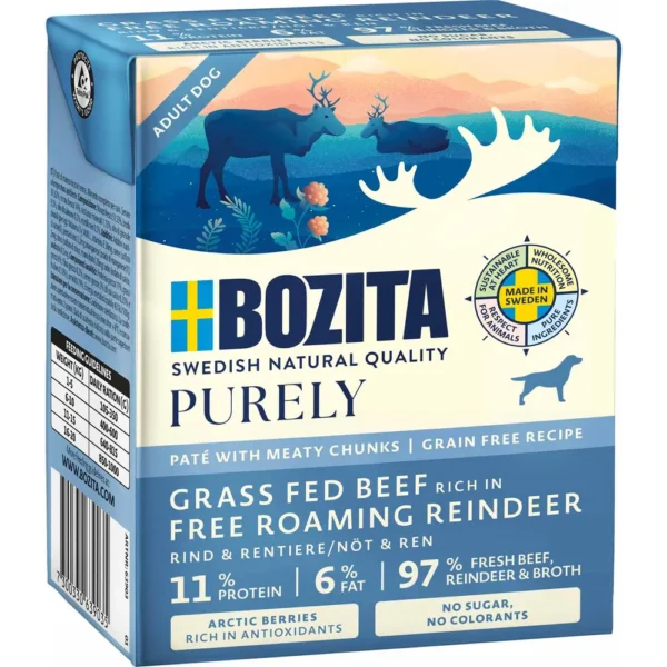 Bozita Dog Purely Patè Adult Dog Beef/reindeer 370g