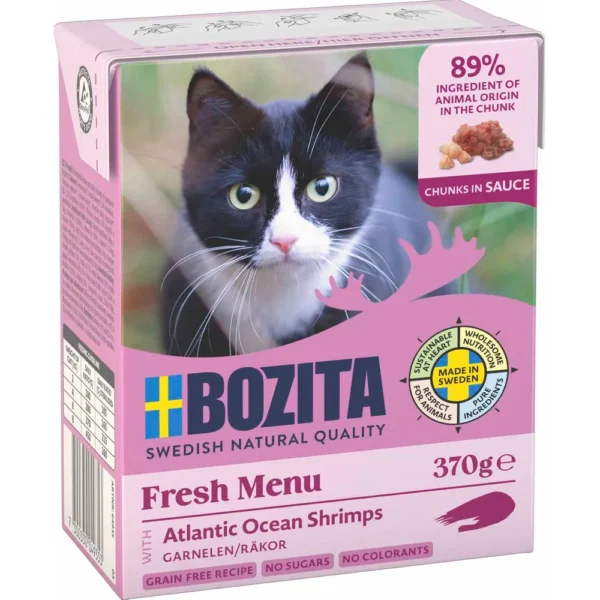 Bozita Cat Fresh Menu w/Shrimps Chunks in Sauce 370g