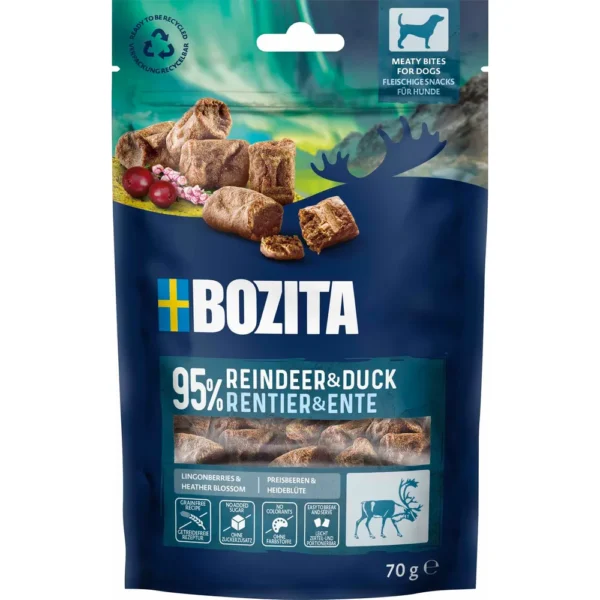 Bozita Snacks Meatybites Reindeer & duck 70g