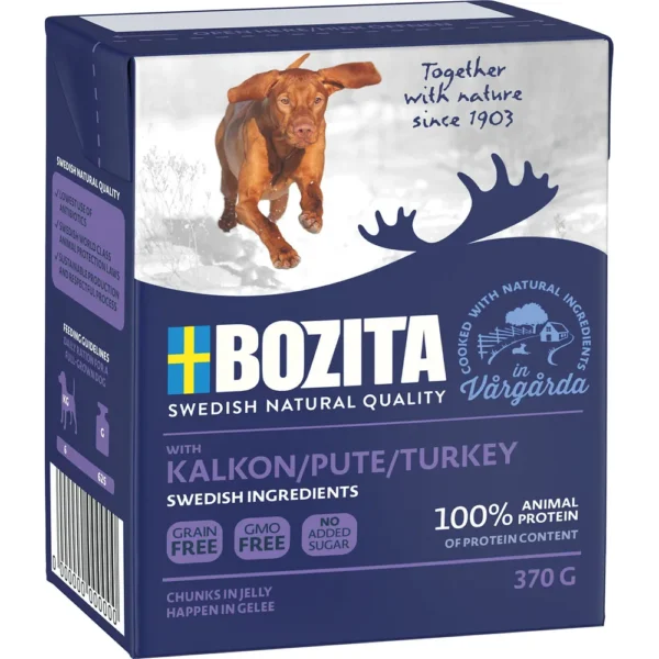 Bozita Dog Natural Turkey Chunks in Jelly 370g