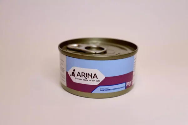 Arina Sterilisert Tunfisk m/makrell i saus 70g