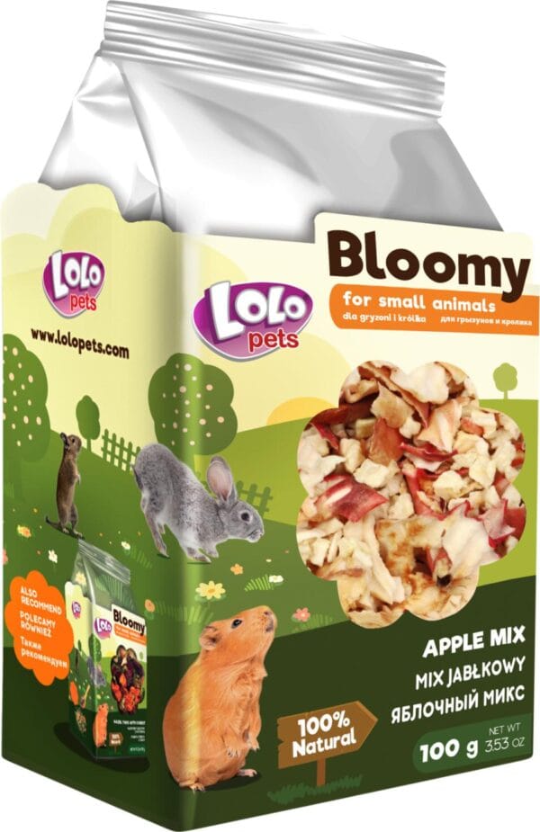 LoloPets Bloomy Tørket eple 100g