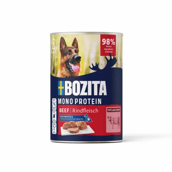 Bozita Dog Monoprotein Beef Patè w/chunks 400g