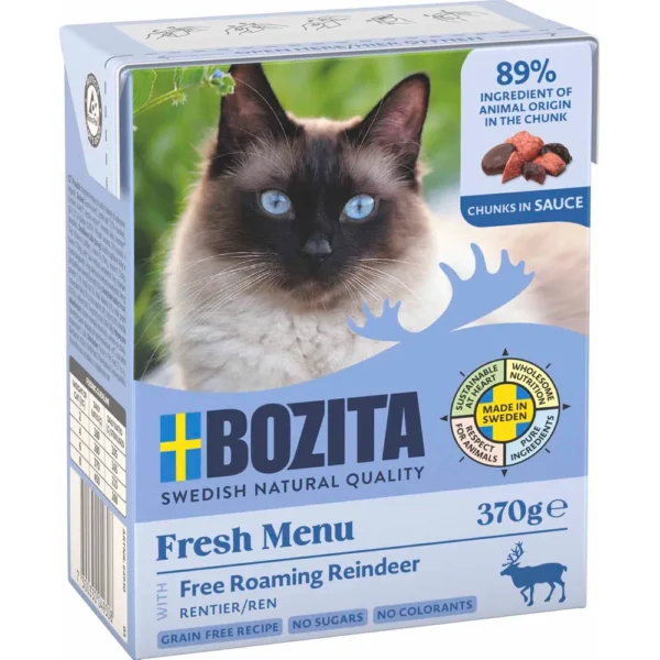 Bozita Cat Fresh Menu w/Reindeer Chunks in Sauce 370g