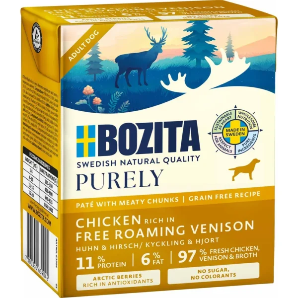 Bozita Dog Purely Patè Adult Dog Chicken/venison 370g