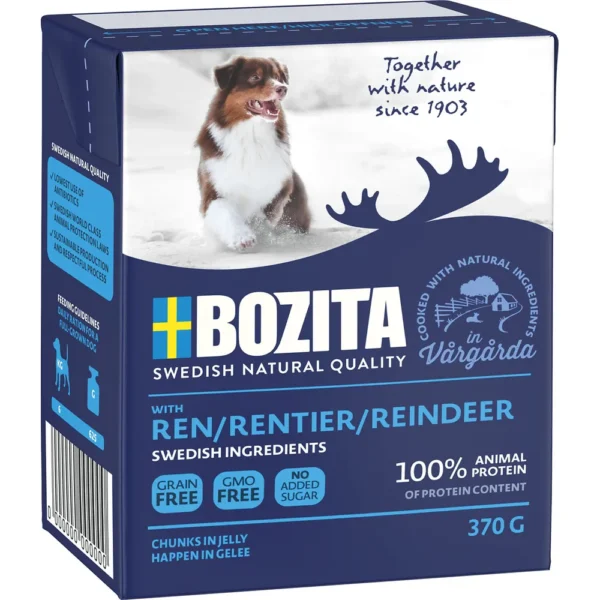 Bozita Dog Natural Reindeer Chunks in Jelly 370g