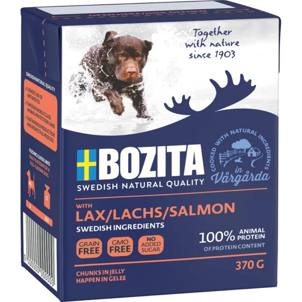 Bozita Dog Natural Salmon Chunks in Jelly 370g
