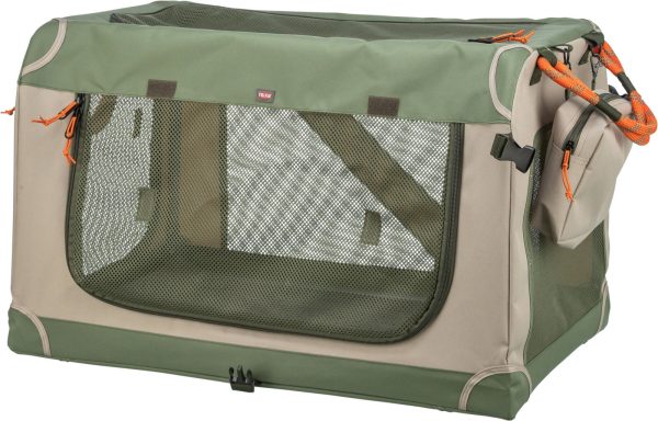 Transportbur Nylon Comfy Oliven/beige M 85,7x49,4x51,9cm