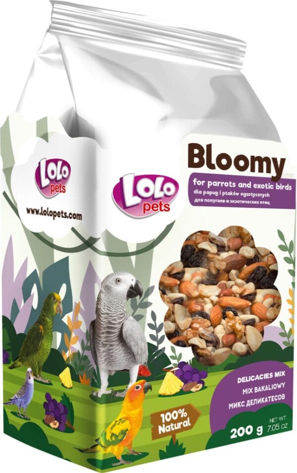 LoloPets Bloomy Miks tørket frukt/nøtter 200g