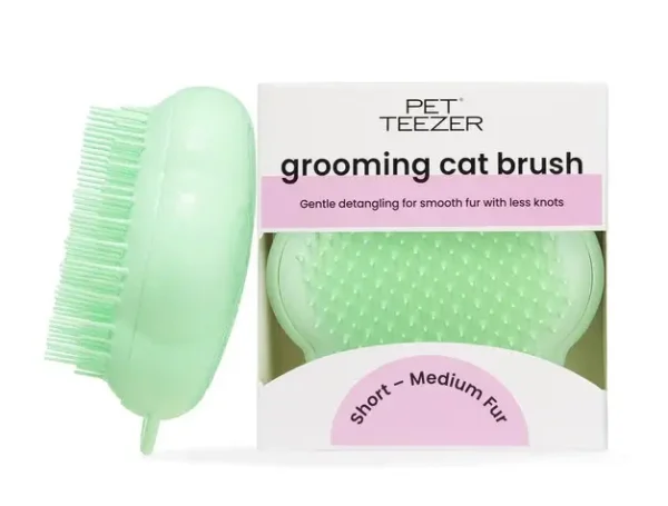 Pet Teezer Cat Grooming Brush grønn