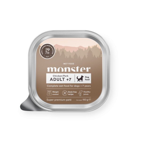 Monster Dog Adult +7 Paté boks 150g