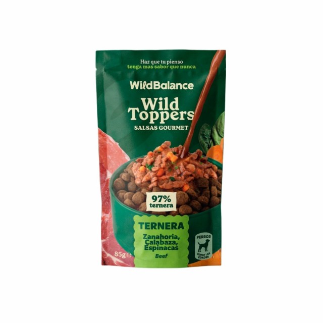 Wild Balance WIld Toppers Gourmetsaus m/storfekjøtt & grønnsaker 85g