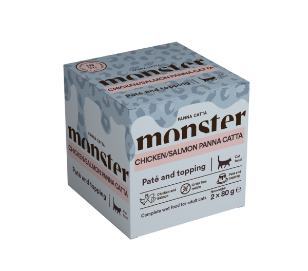 Monster Cat Panna Catta Chicken/Salmon 2x80g