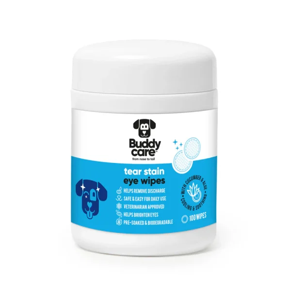 Buddy Care Dog Tear Stain Wipes 100stk