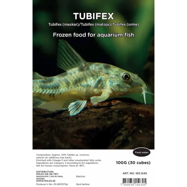 AkvarieTeknik Fryst Tubifex Blister 100g