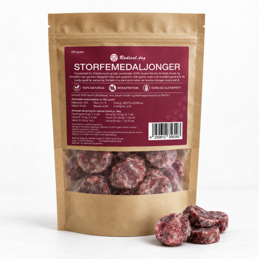 Radical.Dog Frysetørkede Storfemedaljonger 150g