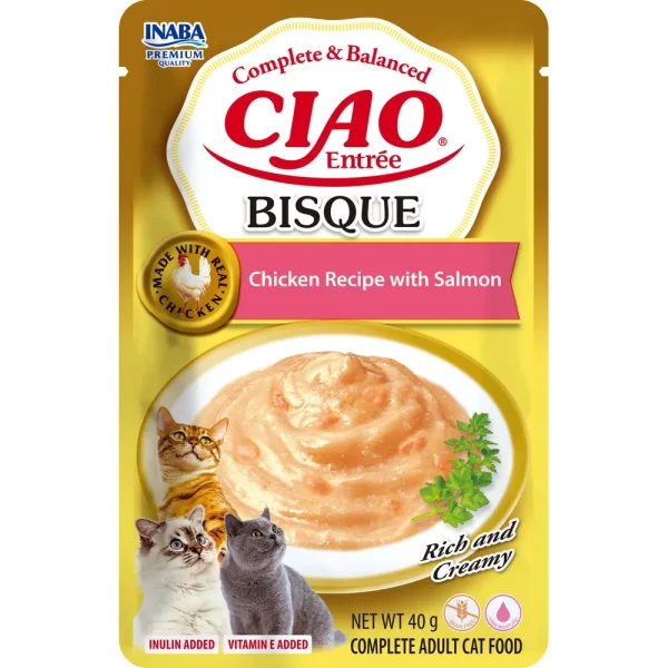 Ciao Cat Meat Entrée Bisque Chicken/salmon 40g