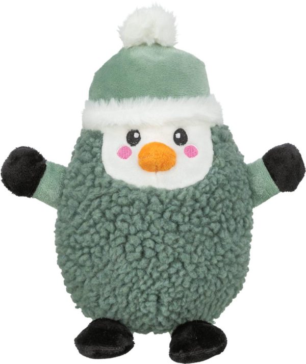 Julepingvin grønn plysj 30cm