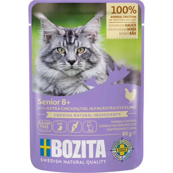 Bozita Feline Senior 8+ Extra Chicken Chunks in Sauce 85g