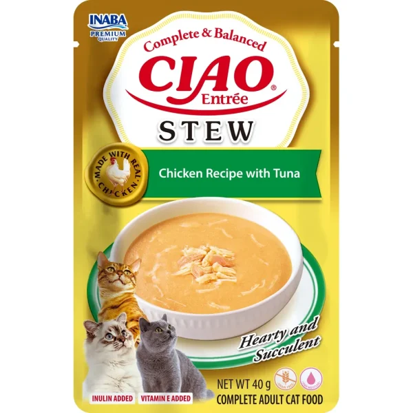 Ciao Cat Meat Entrée Stew Chicken/tuna 40g