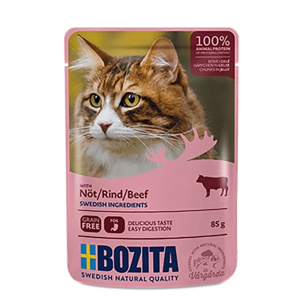 Bozita Feline Beef Chunks in Jelly 85g