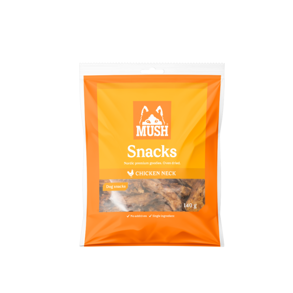 MUSH Snacks Kyllinghals 140g