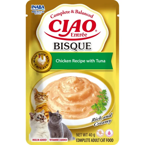 Ciao Cat Meat Entrée Bisque Chicken/tuna 40g