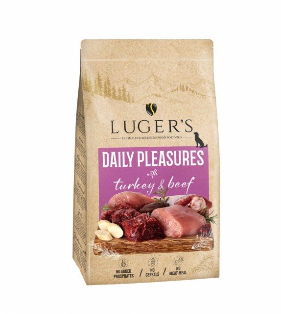 Luger's Air Dried food Daily Pleasures Turkey & Beef 9kg
