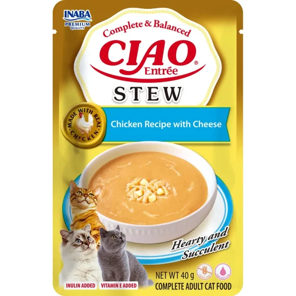 Ciao Cat Meat Entrée Stew Chicken/cheese 40g