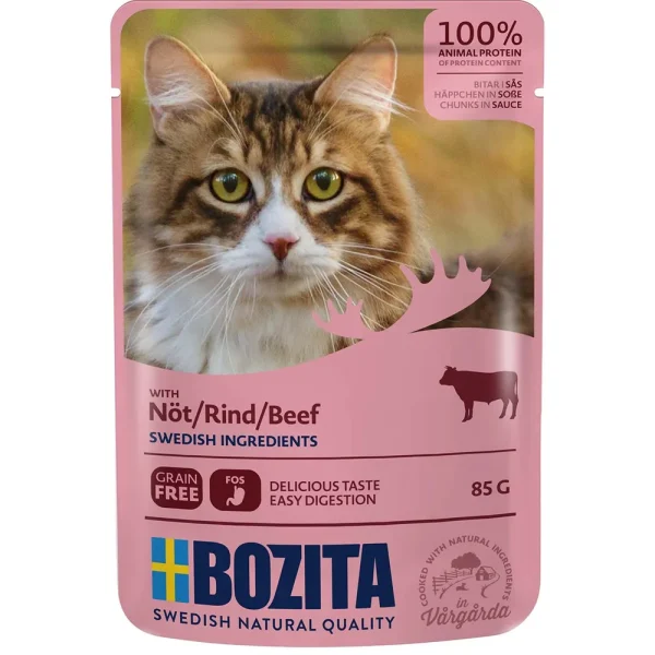 Bozita Feline Beef Chunks in Sauce 85g